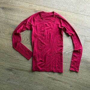 Lululemon Red Long Sleeve Top